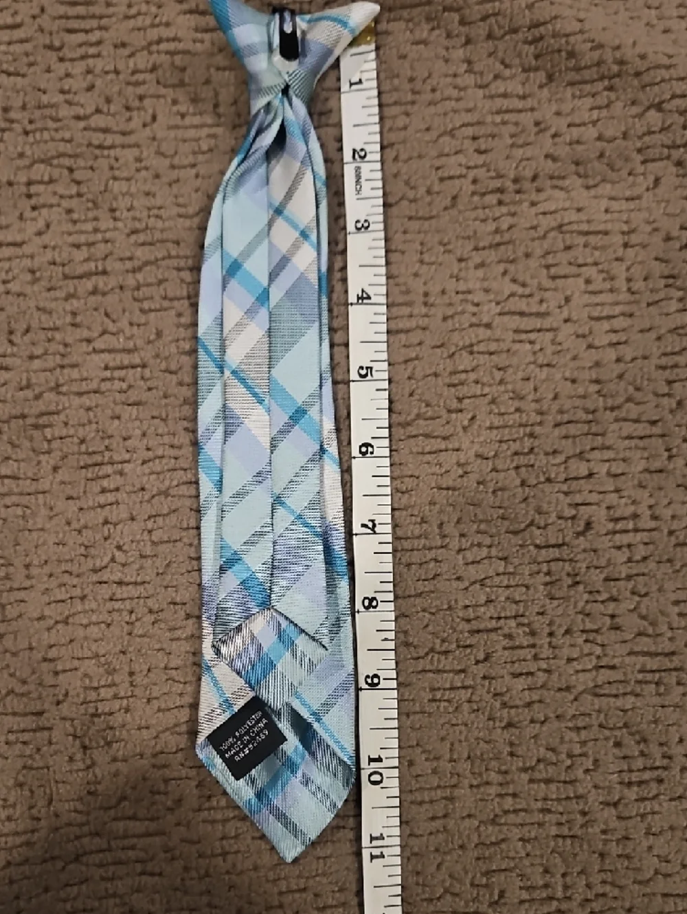 Blue Plaid Kid Tie